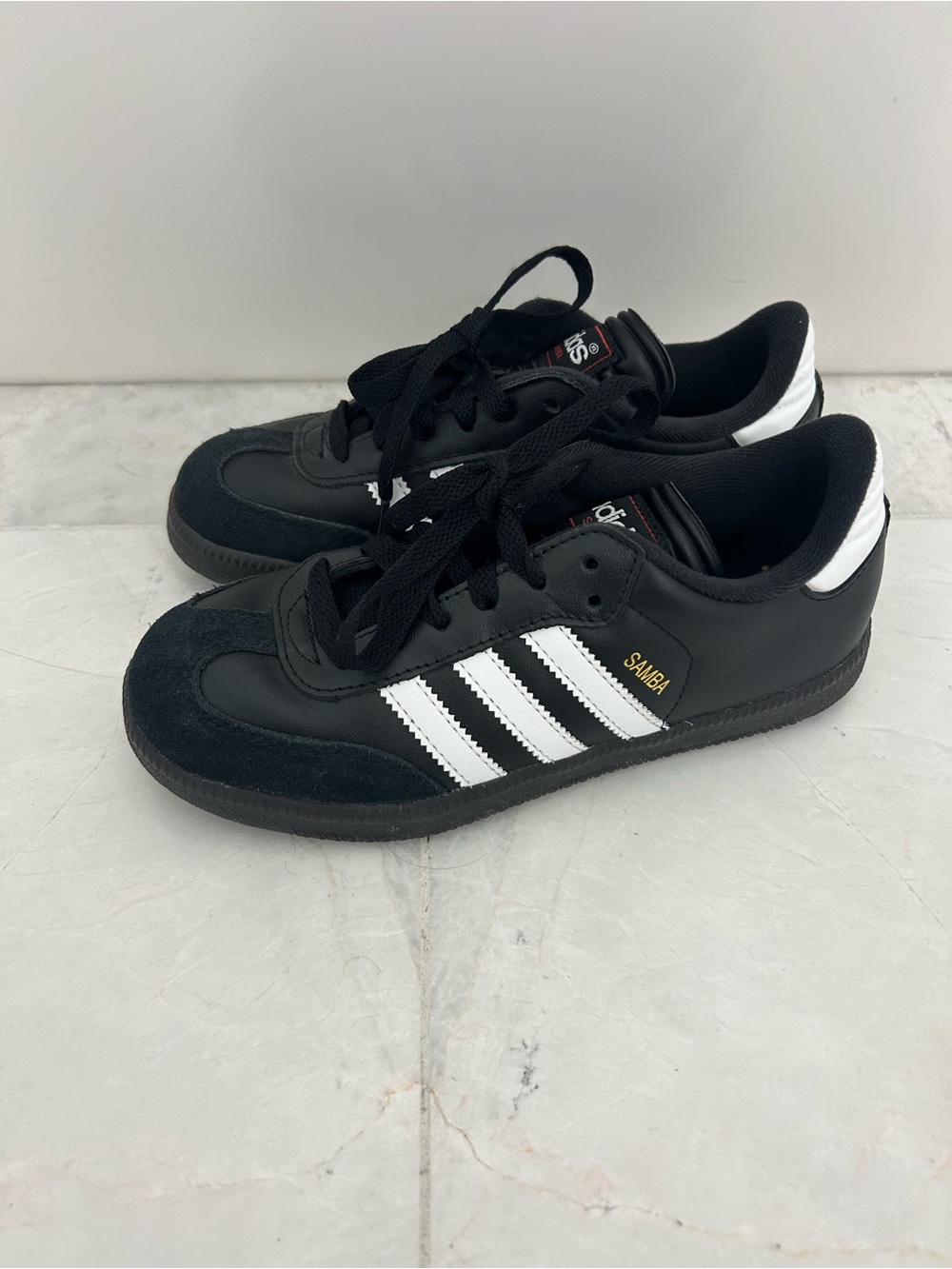 adidas Kids Samba Sneakers in Black and White